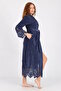 Şalyaka Bamboo Cotton Lace Women's Bathrobe Soft Textured Stylish - 4