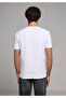 Regular Fit Round Neck Jacquard Men's White Short Sleeve T-Shirt - 2