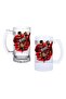Mohamed Salah Beer Glass with Handle, Available in Frosted or Transparent 0164