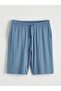 Blue Standard Fit Men's Shorts Pajama Set - 8