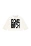 Iconic B*tch Baskılı Uzun Kollu Basic T-Shirt