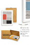 Set of 3 Paintings with White Wooden Frame Huhu132 - Triple Painting Set with White Frame - 2