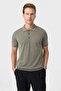 Regular fit button closure khaki knitwear - 7