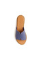 Eliza Cobalt Blue Genuine Leather Women's Slippers - 5
