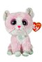 Ty Beanie Boos Pink Cat Fiona Plush Toy |   Soft Textured Shiny-Eyed Cat Figure 15 cm |   Child over 3 Years Old