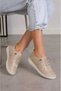 Orthopedic Sole, Leather Insoles, Women's Shoes, Cream Skin