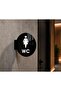 Wc Side Mounted Women's Bidirectional 20X20Cm Black Plexiglass Directional Sign - 2