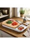 Woods Sliding Cutting Board with Holder, 40.5x25cm Natural Beechwood Chopping Board, White - 4