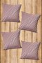 Digital Printed Soft Textured 4-Piece Throw Pillow Cover Set Krl0149 - 2