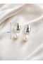 Pearl Dangle Silver Color Brand Model Latest Series Earrings Pair - 2