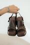 Nero Women's Platform Heeled Genuine Leather Shoes Brown - 3