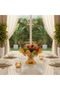 Gold-Tipped Acrylic Footed Fruit Server| 30×23 cm - 2