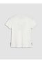 Two Mt Shop Quality Lcw Kids Ecru Printed Bow Detail Girls' T-Shirt - 3