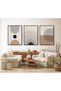 Mid Century Modern Wall Art for Living and Bedroom Print Canvas Black Framed Painting Home Decor Office Gift Set of 3 12x16 Inch FRAMED - 6