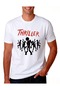 Michael Jackson Thriller Printed White T-Shirt with Red Text Zombie Dance Design 100% Cotton Unisex T-Shirt