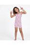 Girl's Rabbit Patterned 100% Cotton Athlete Boxer Set
