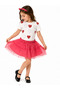 Girl's Pomegranate Flower 2-Piece Heart Tulle Lined Skirt Top and Bottom Set - 2