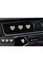 3-Piece Zircon Stone Heart Car Air Conditioning Grille Ornament