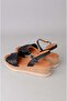 Seç 83 genuine leather wedge heel sandal (heel height: 5 cm) black - 7