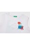 Back Printed Short Sleeve 100% Cotton Basic T-Shirt 6-14 Years Ecru - 3