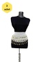 3809 Women's Şakira Belt – Oriental Belt with Tassels and Ties, Dancer's Belt - Dress & Skirt Matching Tassel Waist Belt (3 Pieces)