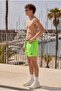 Men's Zippered Quick-Drying Green Swim Shorts - 5
