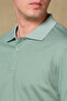 Bivo Mercerized Cotton Modern Fit Light Green Polo Collar Men's Plain Polo Shirt - 3