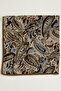 Women's Beige Brown Paisley Patterned Organic Soft Cotton Scarf - 2