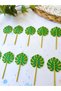12Pcs Exotic Leaf Cake Picks Safari Party Cupcake Toothpick Ornament Leaves Cake Decoration Safari Birthday Toothpick - 7