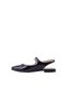 Women's Genuine Leather Ballerina Shoes with Buckle Detail - 4