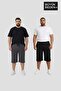 Large Size Men's 2-Piece Capri Shorts Comfortable Fit Set 3Xl-6Xl Spr26Bsr591+2