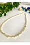 Minimal Drop Figured Combinable Shimmering Gold Necklace - 2
