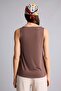 Regular Fit Basic Crew Neck Light Brown Tank Top F3618Ax25Sm - 5