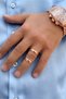 5mm New Model Shiny Rose Color Non-Tarnish Unisex Domed Steel Wedding Band Ring Lm-532R - 3