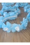 Floral Maternity Crown, Baby Blue Crown, Birthday Bridal Wedding Circumcision Show and Party Crown - Hair Accessory - 6