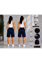 Basic Shorts Set of 2 Navy Blue Daily Comfortable Shorts That Don'T Show under Clothes - 3