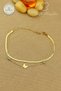 316L Steel Anklet - Butterfly with Evil Eye Beads Italian Crushed Chain Combination 316L Steel Anklet 21+5cm - 5