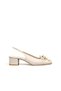 Women's Low Heeled Shoes Beige Daily Beaded Bow New Season Flat D351 - 3