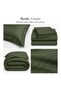 100% Cotton Satin Striped Double Duvet Cover Set - Green - 4