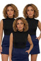 Women's Cotton Lycra Flexible Zero Sleeve 3-Piece Economical Package, Quality and Affordable