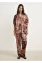 Fuzzy Patterned Pajama Top Shirt - 2
