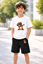 Boy's Shorts Set Printed Cotton Summer Comfortable Fit Sports Combination