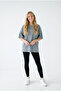 Women's Gray Oversize Comfortable Fit Combed Cotton Crew Neck T-Shirt - 4