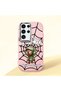 Samsung Galaxy S23 Ultra Compatible Case with Camera Protection Pink Silicone Couple Phone Case with Spiderman Pattern