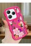 Infinix Hot 40 Compatible Case Camera Protector Red Silicone Couple Phone Case Floral Pattern