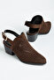 Women's Western Cowboy Suede Open-Back Summer Boots - 6