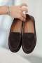 Ugaro Women's Genuine Suede Loafer Shoes Brown - 4