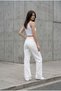 Hlm Women's White Loose Jeans Lycra Palazzo New-14 - 3