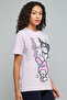Kuromi Print T-Shirt with Crew Neck and Short Sleeves - 6