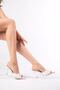 Women's White Patent Leather Pointed Toe 8cm Thin Heeled Evening Dress Slippers Tr42My01B - 5